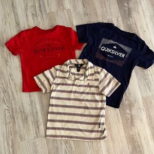 boys size 6 Quicksilver and Volcom shirts